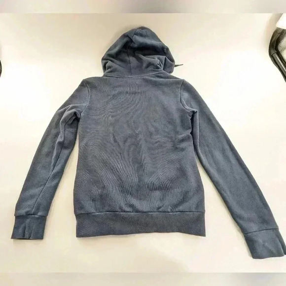 Adidas XS 4-6 Blue And Gray Pull Over Hoodie Warm Inside - Picture 9 of 9
